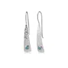 Isla Silver Women's Blue / Silver Handmade Sterling Silver Blue Opal Textured Earrings
