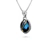 Isla Silver Women's Blue / Silver Handmade Unique Iridescent Labradorite Pendant
