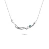 Isla Silver Women's Blue / Silver Riviera Sterling Silver Blue Topaz Necklace