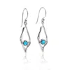 Isla Silver Women's Blue / Silver Sterling Silver Blue Opal Delicate Drop Earrings