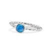 Isla Silver Women's Blue / Silver Vibrant Blue Opal On Silver Bubble Band