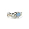Isla Silver Women's Blue / White / Silver The Duo Sterling Silver Opal Ring