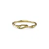 Isla Silver Women's Dainty Organic Flow Gold Ring