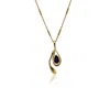 Isla Silver Women's Gold / Blue Blue Sapphire Handmade Gold Vermeil Pendant In Multi