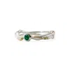 Isla Silver Women's Gold / Green / Silver Green Onyx Ring