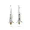 Isla Silver Women's Gold / Silver Contemporary Bluebell Mixed Metal Hook Earrings