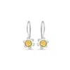 Isla Silver Women's Gold / Silver Daffodil Bloom Drop Earrings