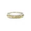 Isla Silver Women's Gold / Silver Dainty Silver & Brass Spinner Ring
