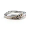 Isla Silver Women's Gold / Silver Flowing Sterling Silver & Gold Ring