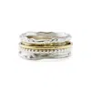 Isla Silver Women's Gold / Silver Mixed Metal Spinning Ring
