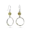 Isla Silver Women's Gold / Silver Organic Hoop Drop Earrings With Gold Spiral Detail