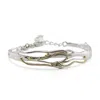 Isla Silver Women's Gold / Silver Organic Mixed Metal Statement Bracelet