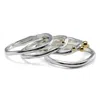 Isla Silver Women's Gold / Silver Organic Sterling Silver Stacking Rings