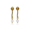 Isla Silver Women's Gold / White Pearl Gold Drop Earrings