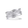 Isla Silver Women's Handmade Textured Sterling Silver Spinning Ring
