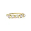 Isla Silver Women's Harmonic Dainty Moonstone Gold Ring