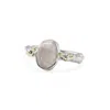 Isla Silver Women's Pink / Purple / Silver Belstone Sterling Silver Rose Quartz Ring