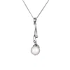 Isla Silver Women's Sterling Silver Ornate Pearl Pendant