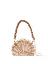 &isla Textured-finish Braided-strap Shoulder Bag In Neutrals