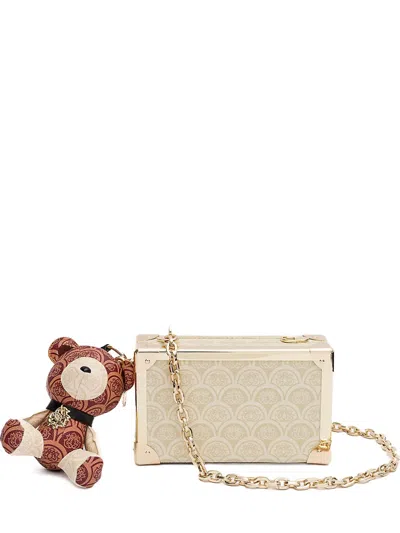 Isla Trunk Sirena Monogram Shoulder Bag In Neutrals