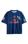 Island Avenue Island Racing Mesh Graphic T-shirt In Blue