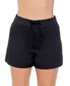 Island Escape Plus 4" Size Beach Board Shorts, Created For Macy's In Black