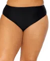 Island Escape Plus Size Solid Bikini Briefs, Exclusively At Macy's In Black