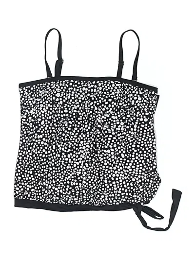 Island Escape Swimsuit Top Black Animal Print Pattern Swimwear