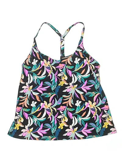 Island Escape Swimsuit Top Black Print Pattern Swimwear