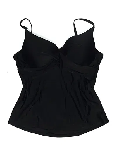 Pre-owned Island Escape Swimsuit Top Black Swimwear