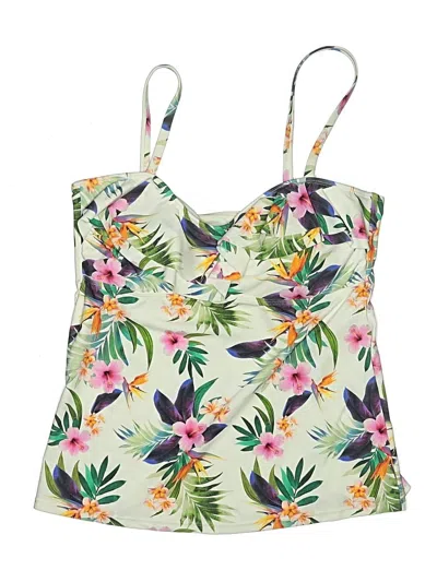 Island Escape Swimsuit Top Ivory Tropical Pattern Swimwear