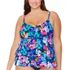 Island Escape Tallulah Triple Tier Underwire Tankini Top In Black