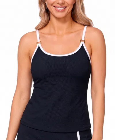 Island Escape Women's Beach Underwire Tankini Top, Macy's Exclusive In Blue