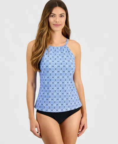 Island Escape Women's Cali Tankini Top, Macy's Exclusive In Blue