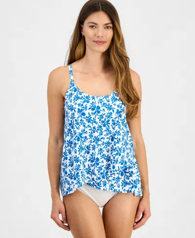 Island Escape Women's Cape Town Underwire Tankini Top, Macy's Exclusive In Blue