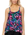 Island Escape Women's Capetown Underwire Tankini Top, Exclusively At Macy's In Black Multi