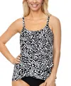 Island Escape Womens Capetown Underwire Tankini Top High Waist Tummy Control Bikini Bottoms Exclusively At Macys In Black,white
