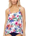 Island Escape Womens Cape Town Tankini Top High Waist Bikini Bottoms Created For Macys In White Multi
