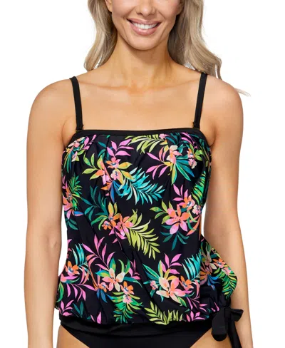 Island Escape Women's Coral Gables Tankini Top, Exclusively At Macy's In Black