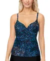 Island Escape Women's Gemini Push-up Underwire Tankini Top, Exclusively At Macy's In Black,blue