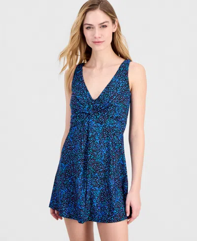 Island Escape Women's Magnolia Underwire Swimdress, Macy's Exclusive In Blue