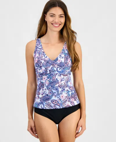 Island Escape Women's Monterey Underwire Tankini Top, Macy's Exclusive In Blue