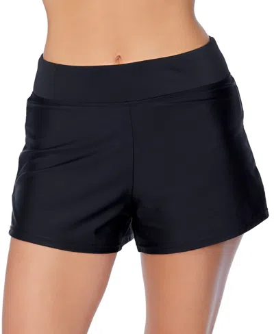 Island Escape Women's Pull-on Swim Shorts, Created For Macy's In Black