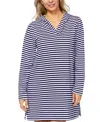 Island Escape Women's Striped Coastal Cover-up Dress, Exclusively At Macy's In Blue