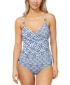 Island Escape Womens Paradise Underwire Tankini Top High Waist Bottoms Exclusively At Macys In Blue