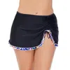 Island Escape Womens Solid Ruched Swim Bottom Separates In Black