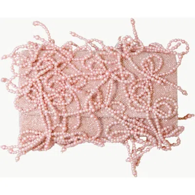 Island To East Side Bows All Over Medium Structured Bag In Pink