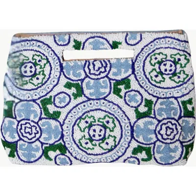 Island To East Side Medallion Mosaic Tile Handle Pouch In Multi