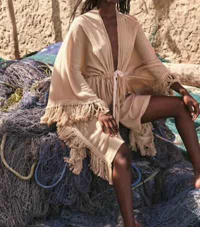 Island Tribe Namib Kaftan In Brown