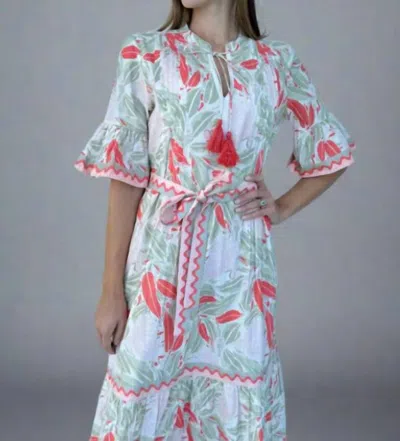 Islapayal Ascot Maxi Dress In Eucalyptus Coral
